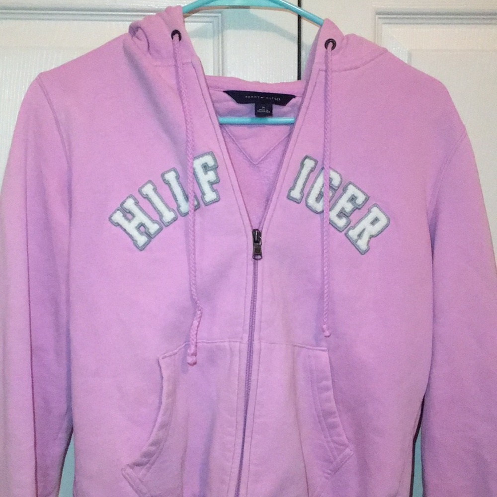 Tommy Hilfiger pink zip up jacket.